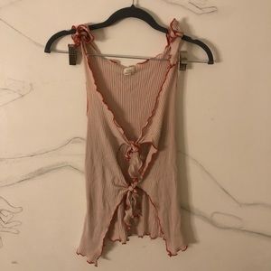 NIM Handmade Tie Front top